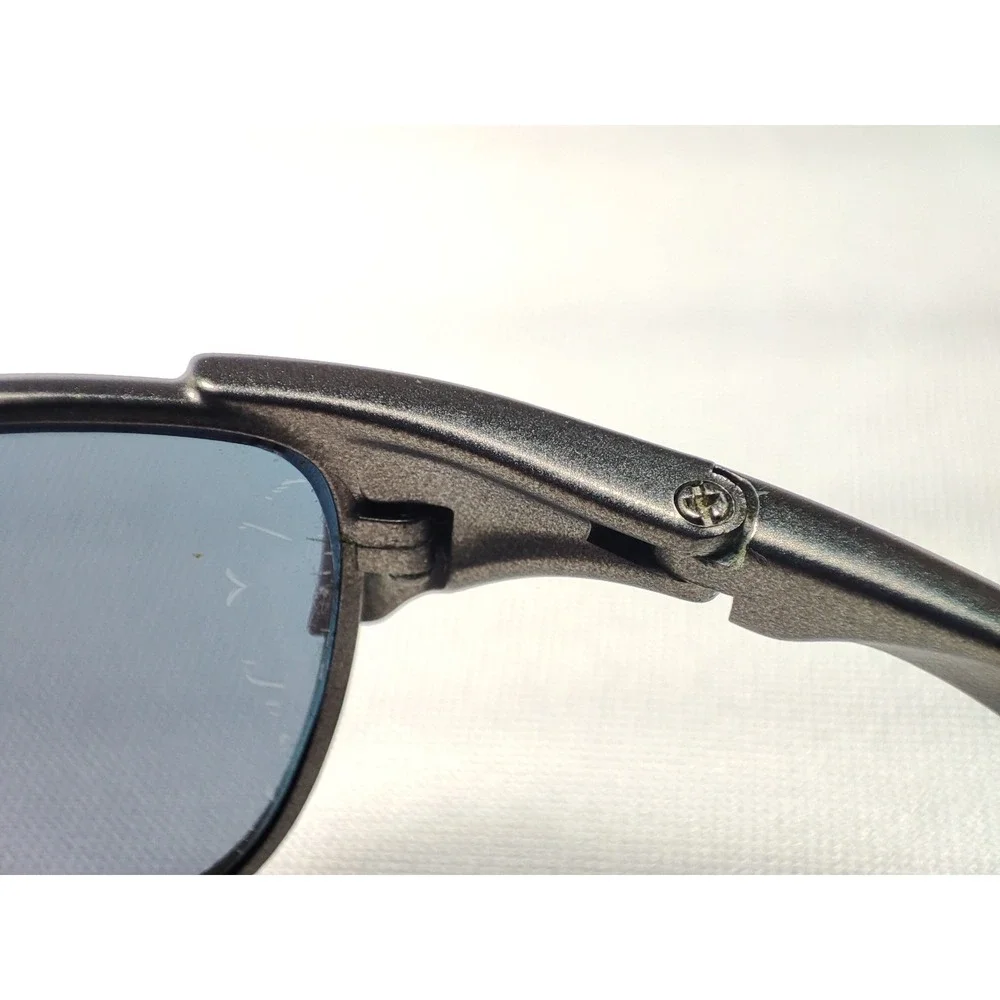 Oakley Wiretap 1.0 Sunglasses Gunmetal Red Iridium Mirror Wrap Vintage 2000s